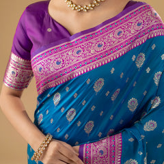 Korra Silk Blue Saree