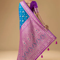 Korra Silk Blue Saree
