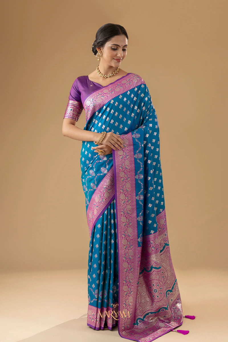 Kaaya Silk Blue Saree