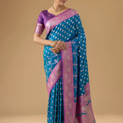 Kaaya Silk Blue Saree
