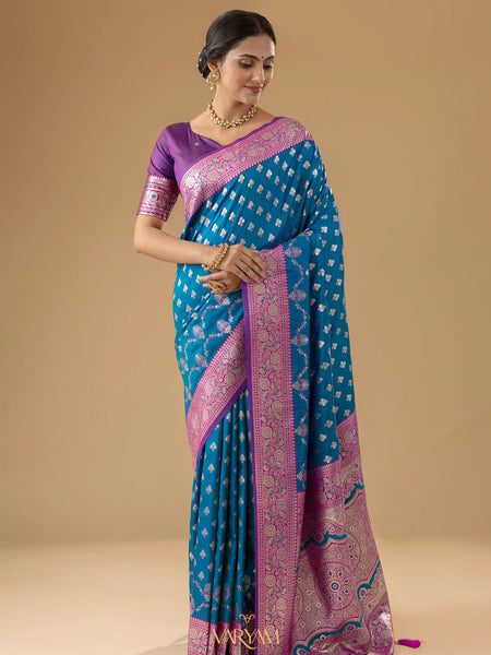 Kaaya Silk Blue Saree