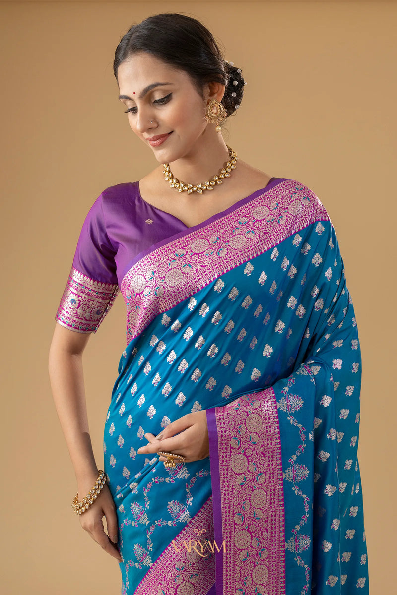 Kaaya Silk Blue Saree