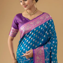 Kaaya Silk Blue Saree