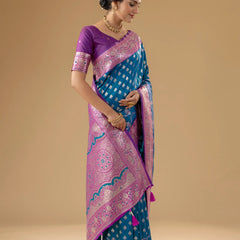 Kaaya Silk Blue Saree
