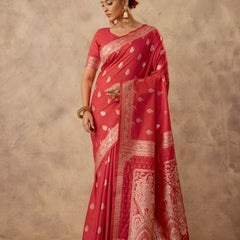 Zari Royale Red Saree