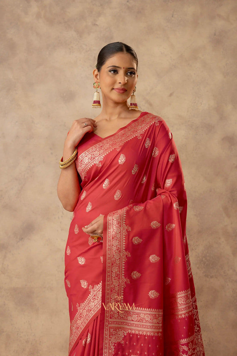 Zari Royale Red Saree
