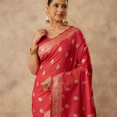 Zari Royale Red Saree