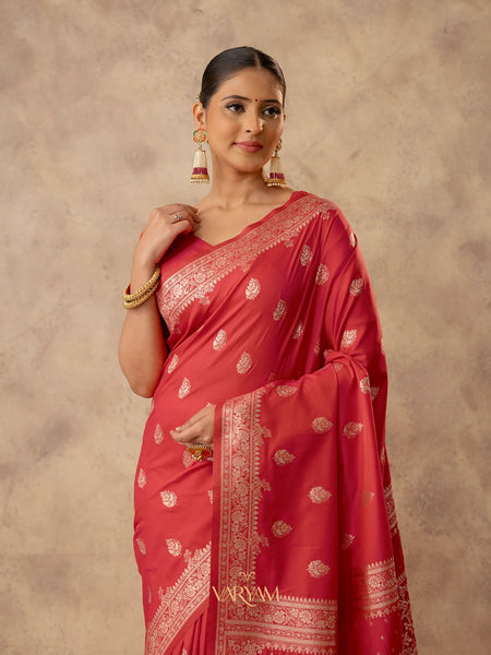 Zari Royale Red Saree