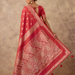 Zari Royale Red Saree