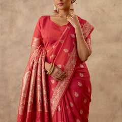Zari Royale Red Saree