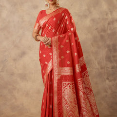 Zari Royale Orange Saree