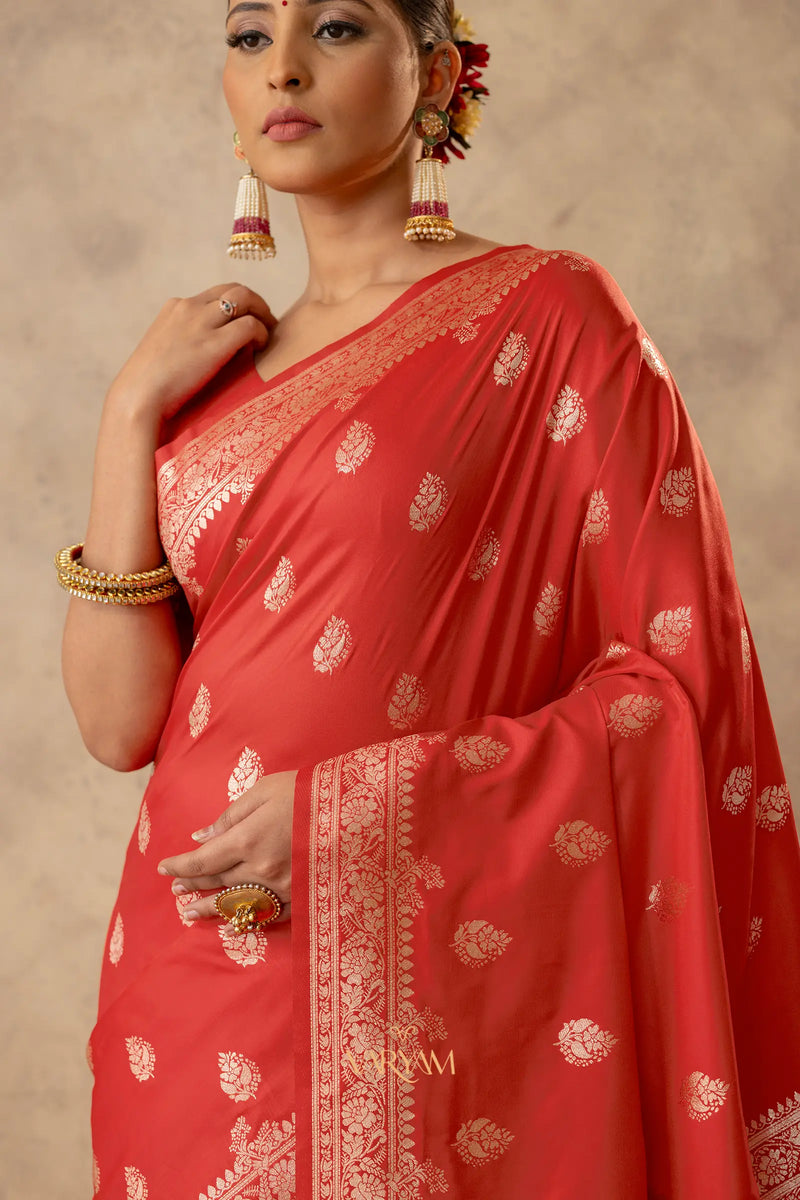 Zari Royale Orange Saree