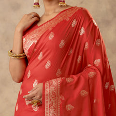 Zari Royale Orange Saree