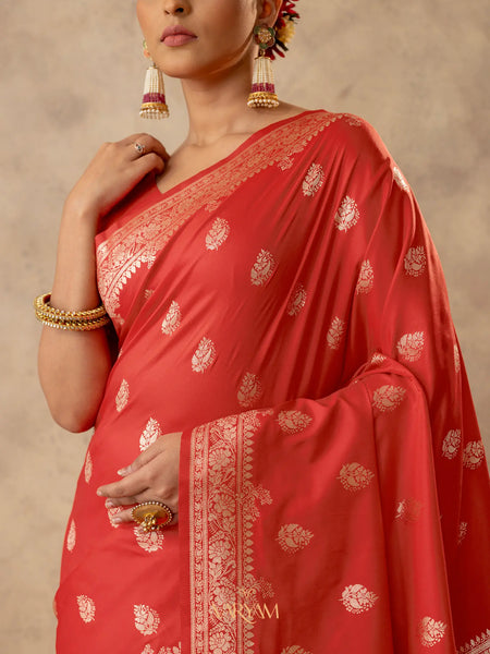 Zari Royale Orange Saree