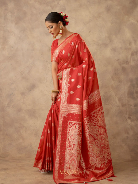 Zari Royale Orange Saree