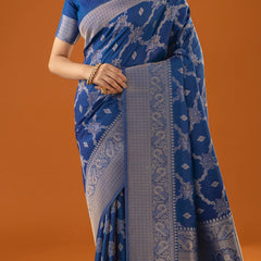 Jamawari Silk Blue Saree