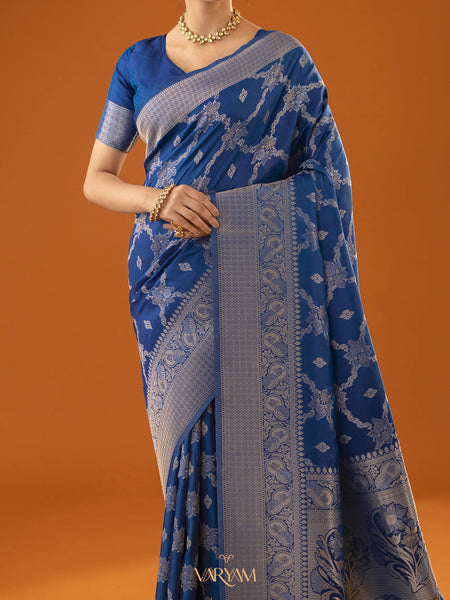 Jamawari Silk Blue Saree