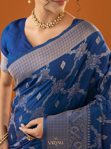 Jamawari Silk Blue Saree