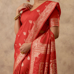 Zari Royale Orange Saree