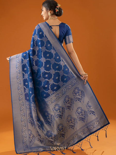 Jamawari Silk Blue Saree