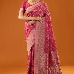 Jamawari Silk Pink Saree