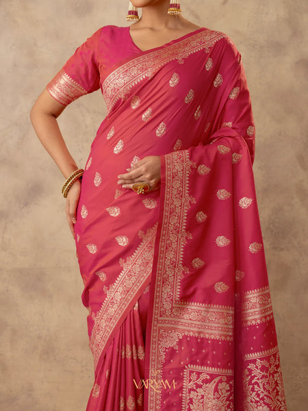 Zari Royale Pink Saree