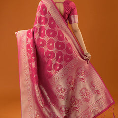 Jamawari Silk Pink Saree