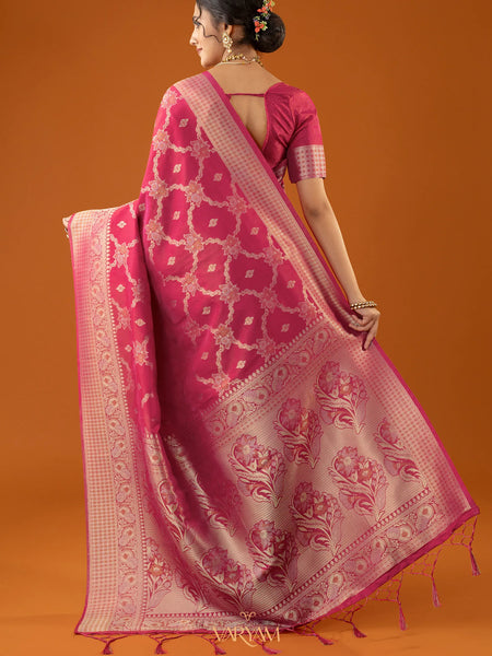 Jamawari Silk Pink Saree