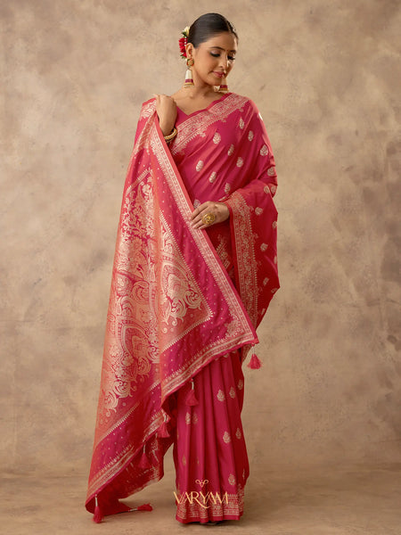 Zari Royale Pink Saree