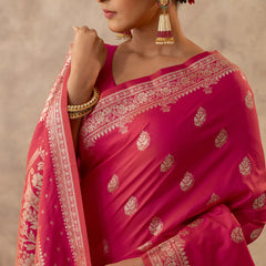 Zari Royale Pink Saree