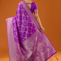 Jamawari Silk Purple Saree