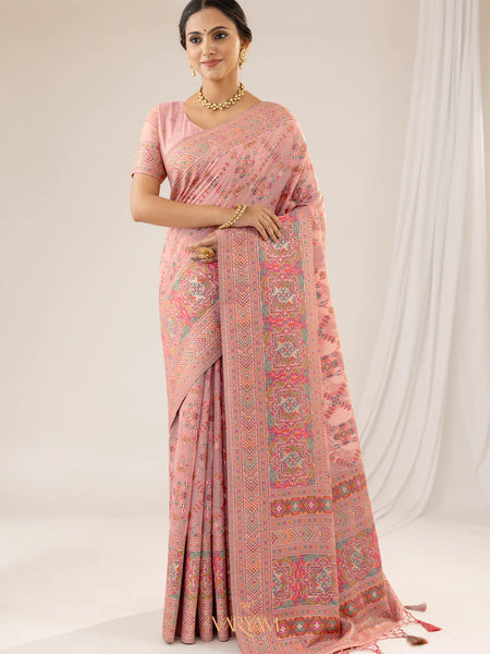 Pashmina Cotton Pink Saree