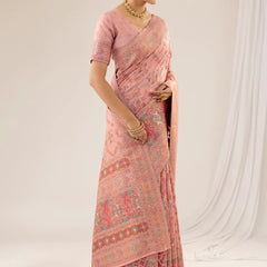 Pashmina Cotton Pink Saree