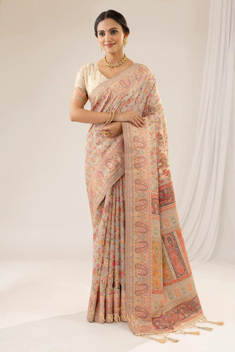 Kashmira Cotton Beige Saree