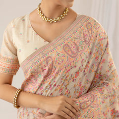 Kashmira Cotton Beige Saree