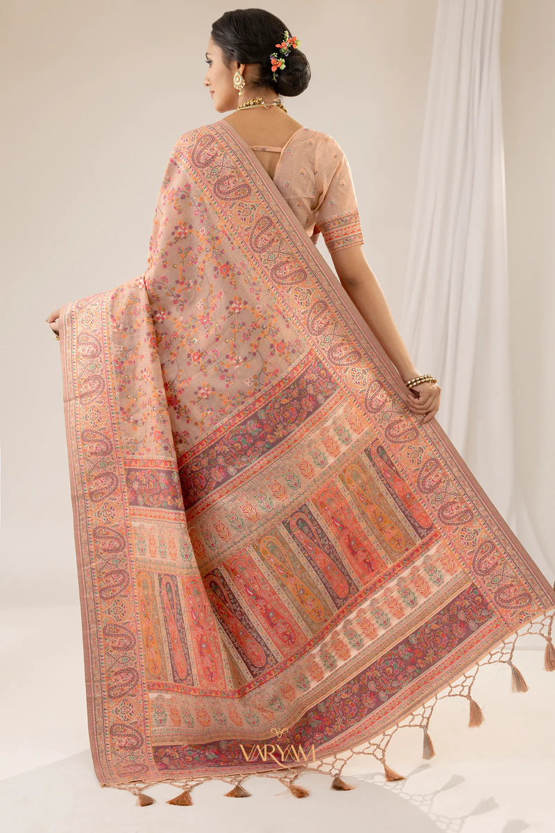 Kashmira Cotton Peach Saree