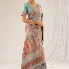 Kashmira Cotton Blue Saree