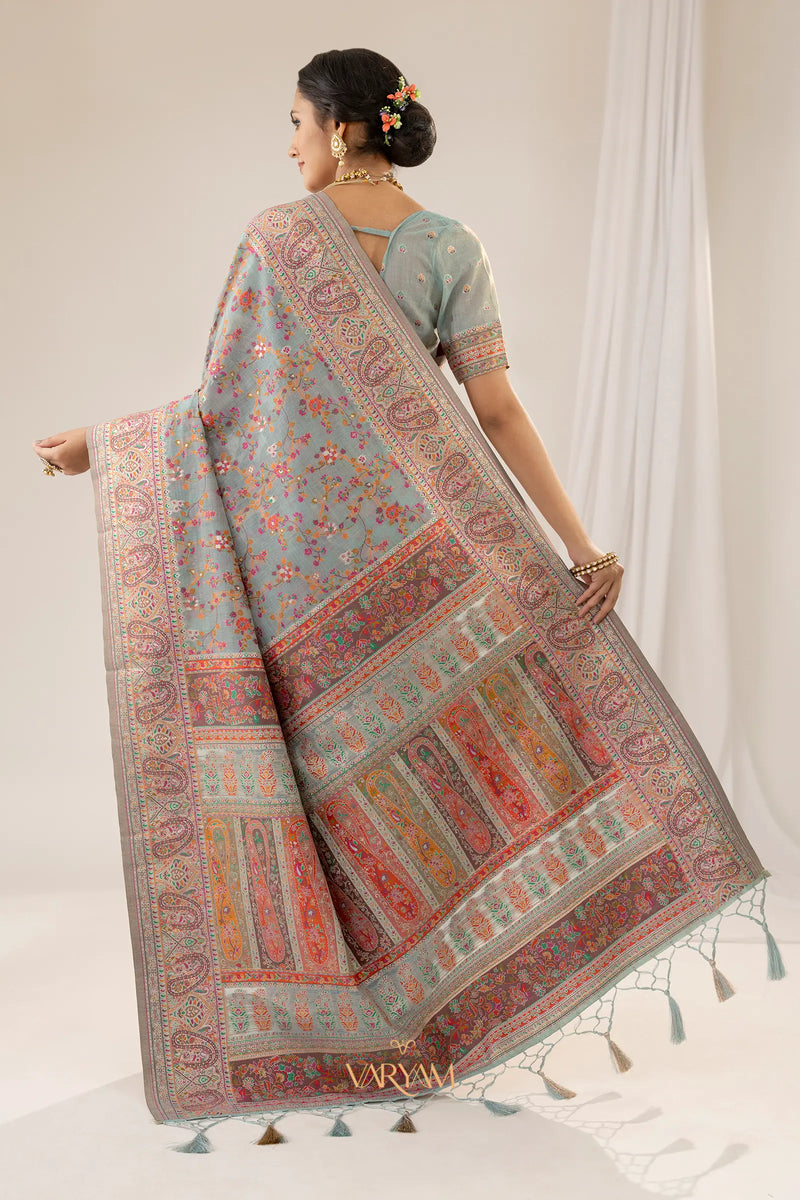 Kashmira Cotton Blue Saree