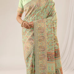 Kashmira Cotton Green Saree