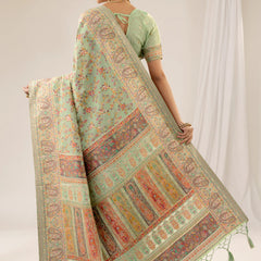 Kashmira Cotton Green Saree