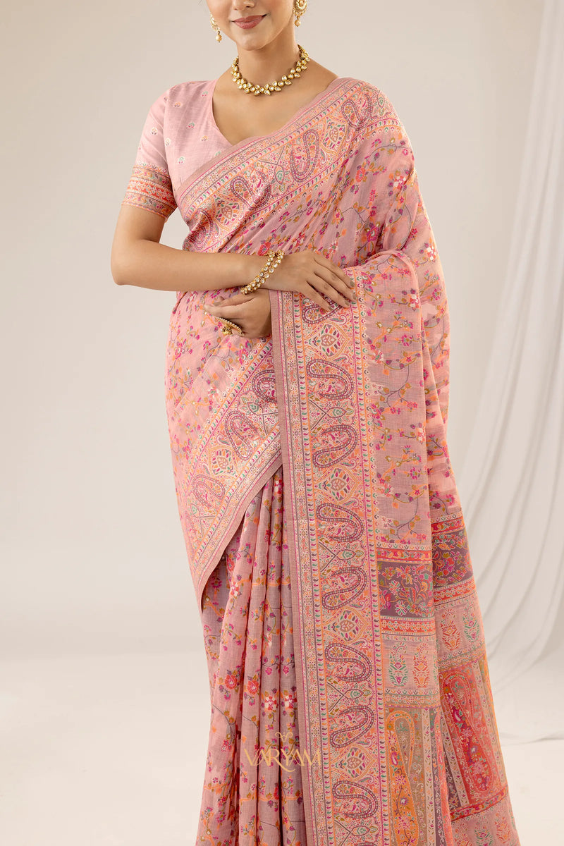 Kashmira Cotton Pink Saree