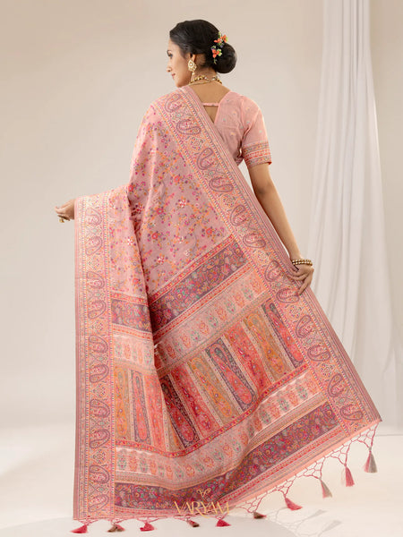 Kashmiria Cotton Pink Saree