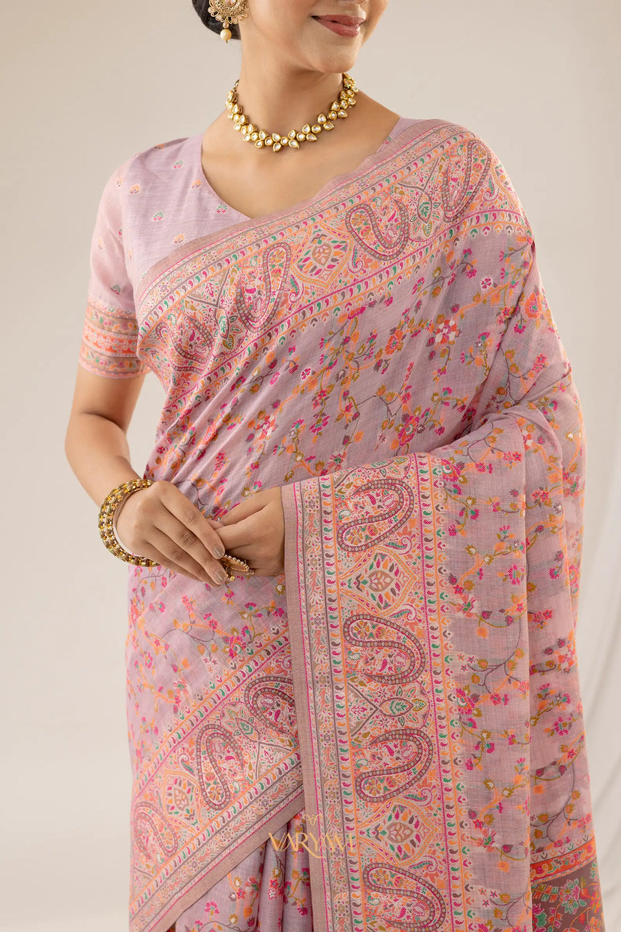 Kashmira Cotton Purple Saree