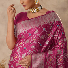 Royal Satin Red Saree