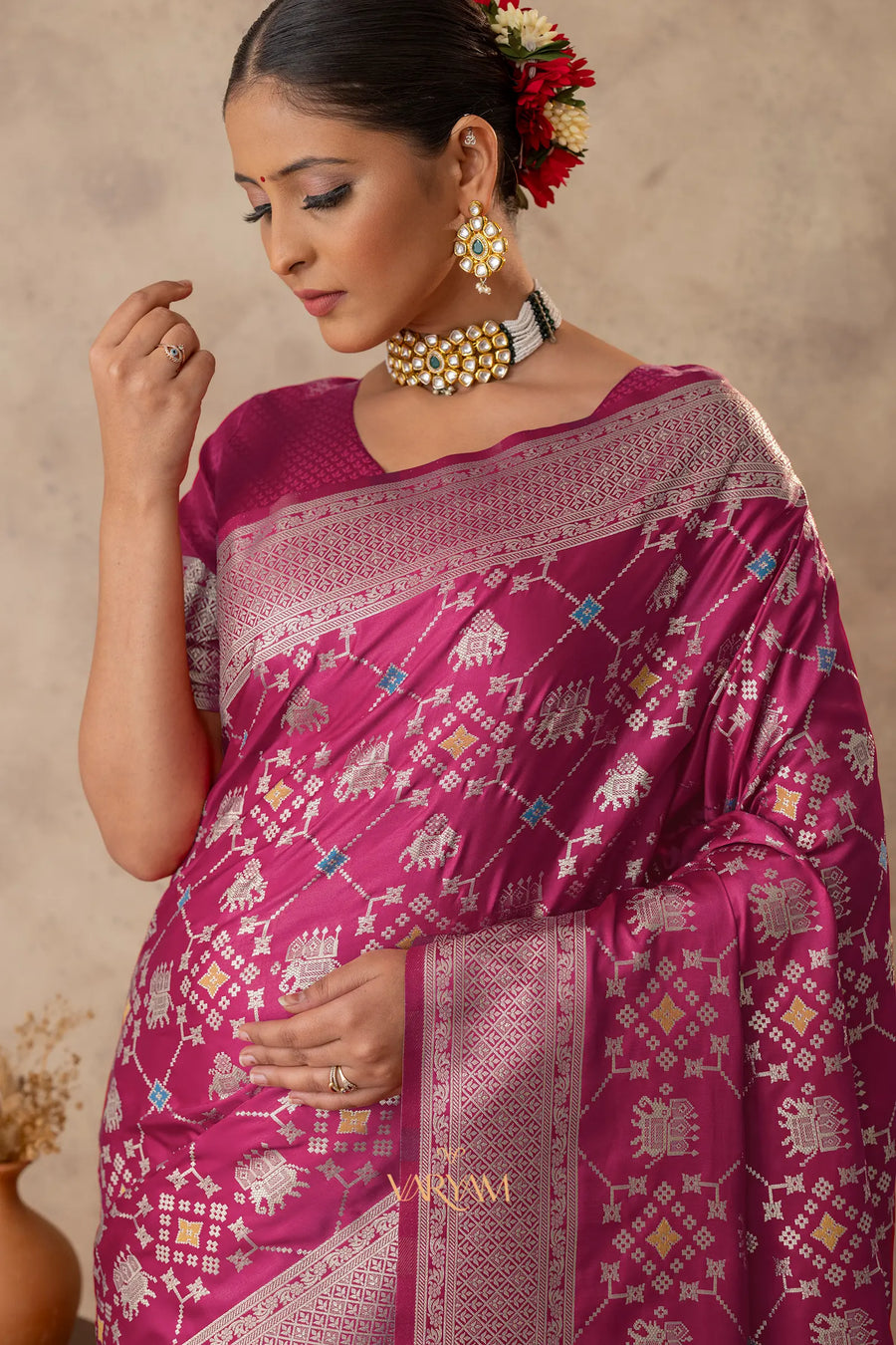 Royal Satin Red Saree