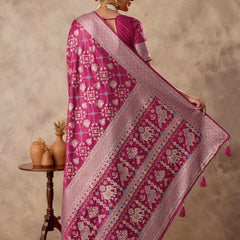 Royal Satin Red Saree