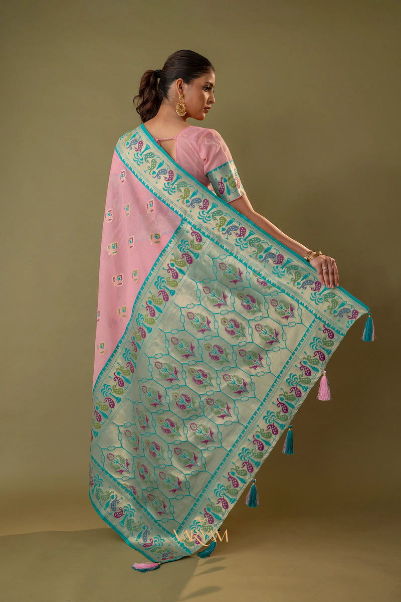 Kalista Linen Pink Saree