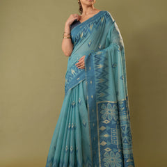 Madurai Cotton Blue Saree