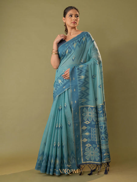 Madurai Cotton Blue Saree