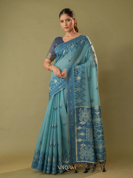 Madurai Cotton Blue Saree